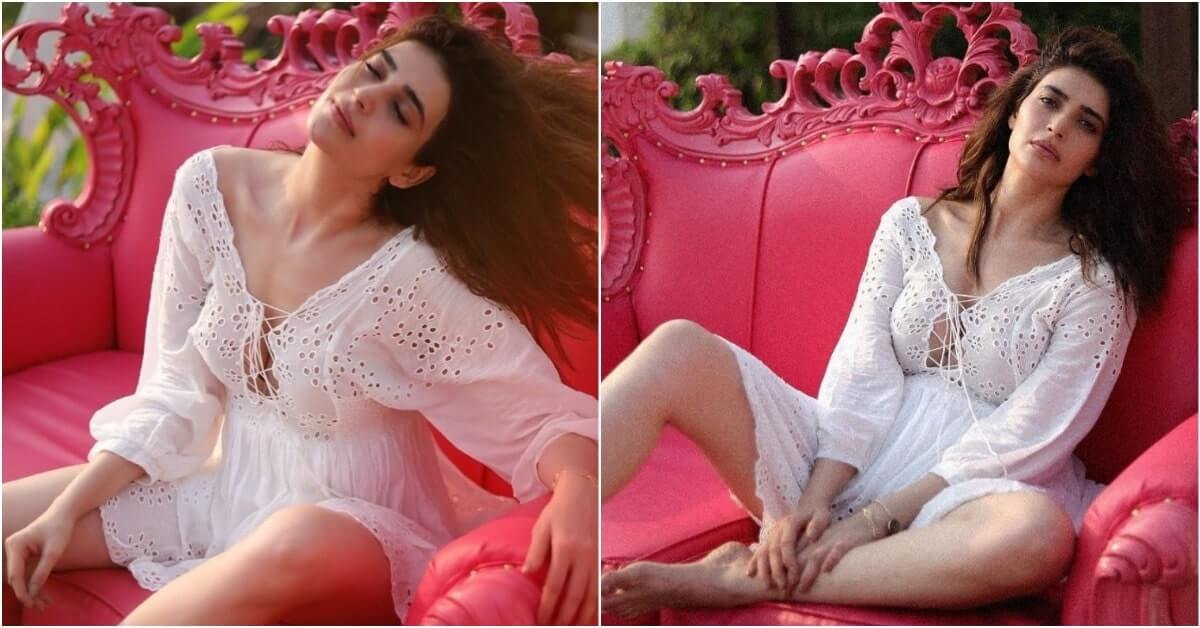 Karishma Tanna's Chill Mode Is On As She Is Giving Some Dazzling Poses Sitting On Couch