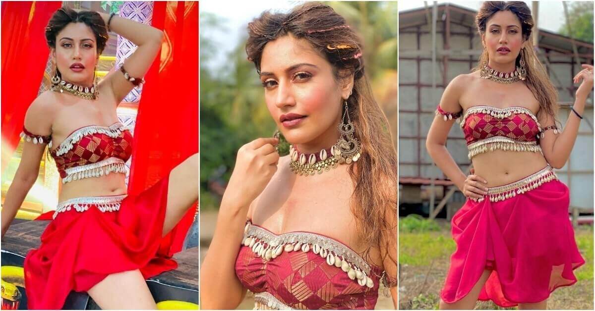 Surbhi Chandna Flaunts Her Hourglass Figure In Red Hot Naagin Attire