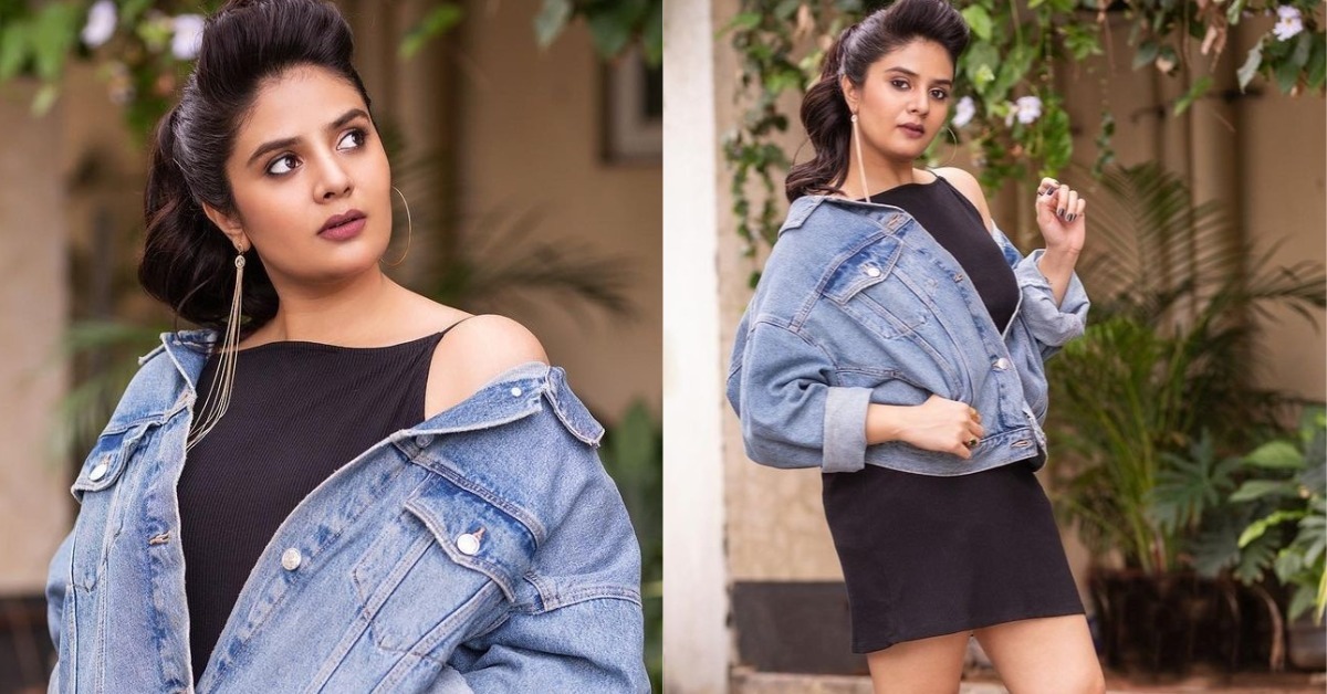 Sreemukhi Goes Trendy In Casual Backless Black Outfit
