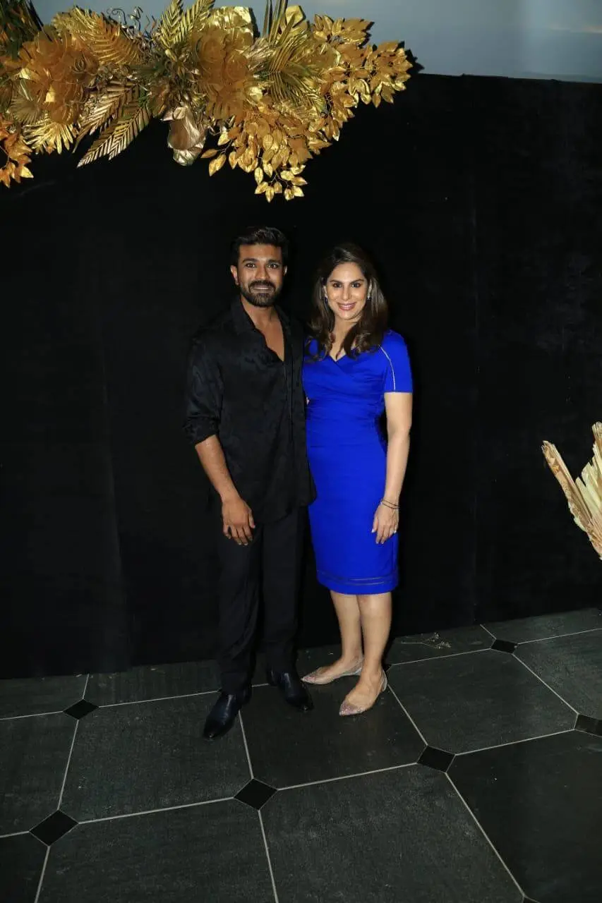 Upasana Konidela flaunts her baby bump at Ram Charan's birthday bash