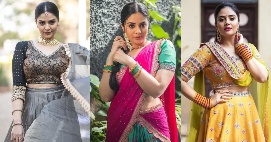 5 Times Sreemukhi Cast A Spell On Her Fans With Traditional Attire.