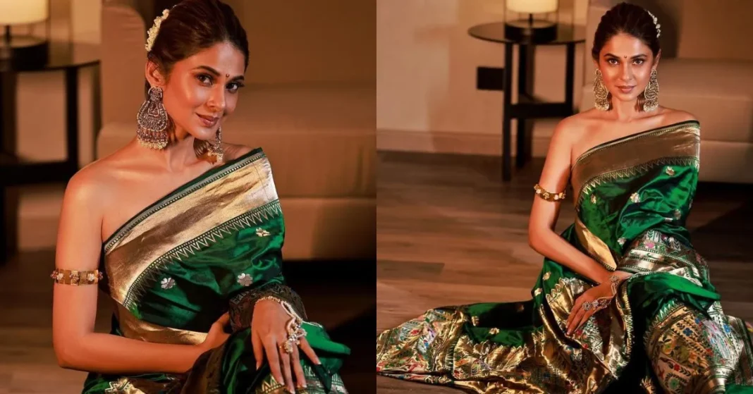 Jennifer Winget In Saree for magazine cover shoot