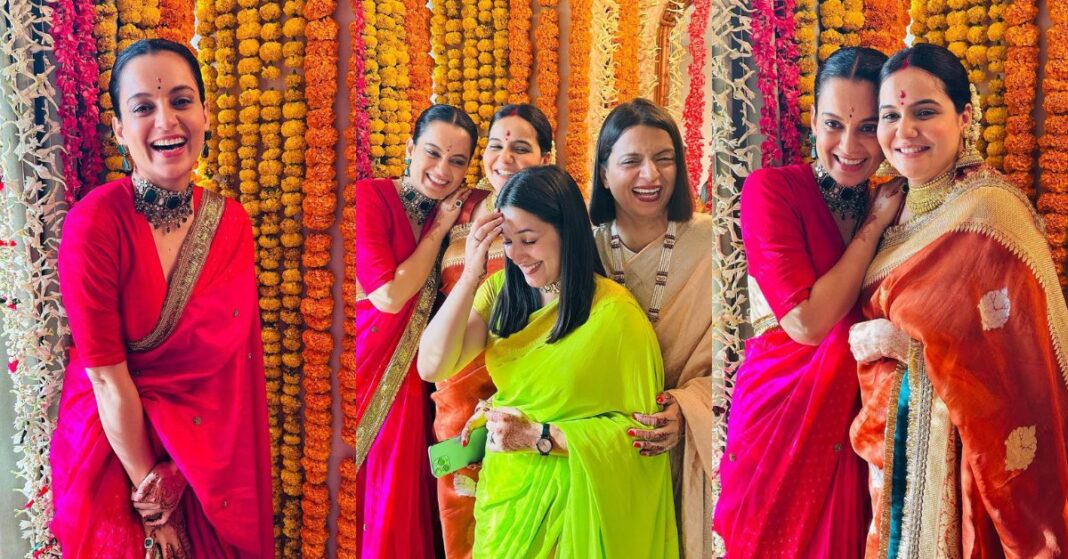 Kangana Ranaut Shares Pictures From Her Sister-In-Law's Godbharai.