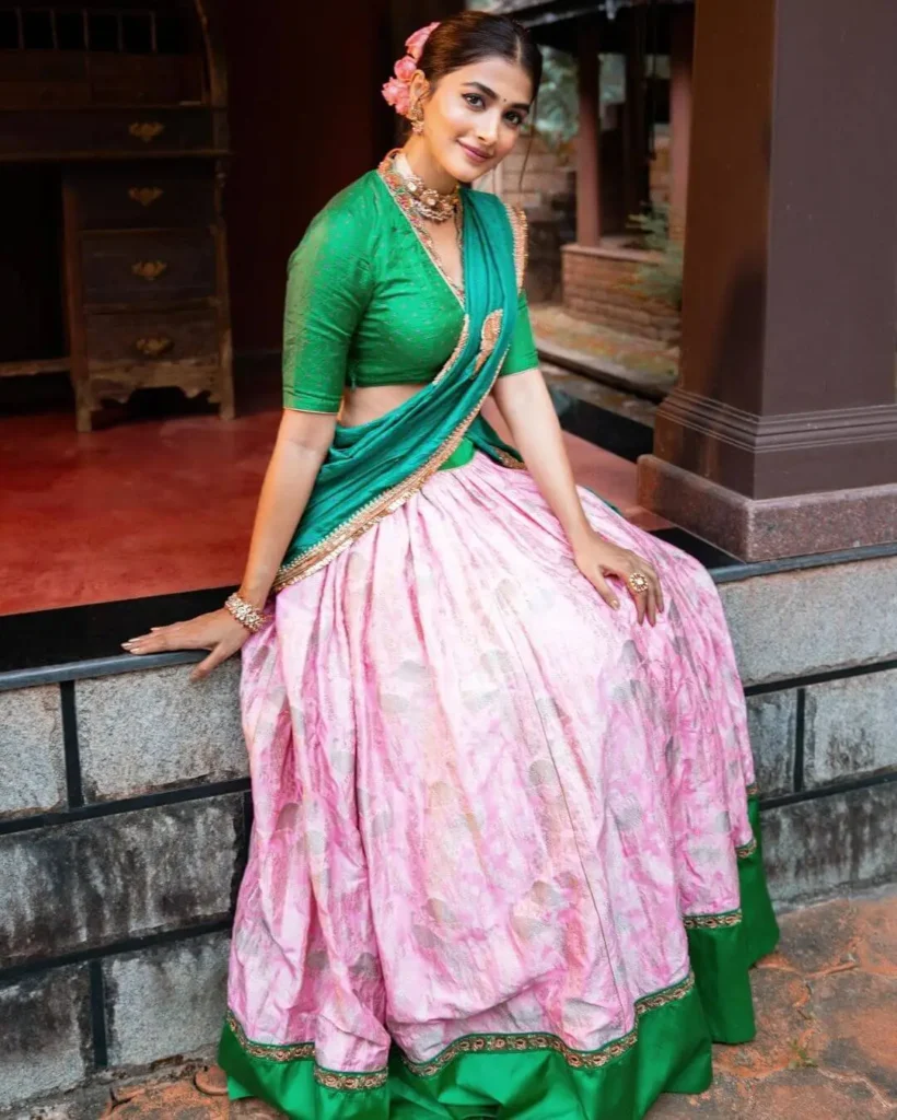 Hegde in traditional saree